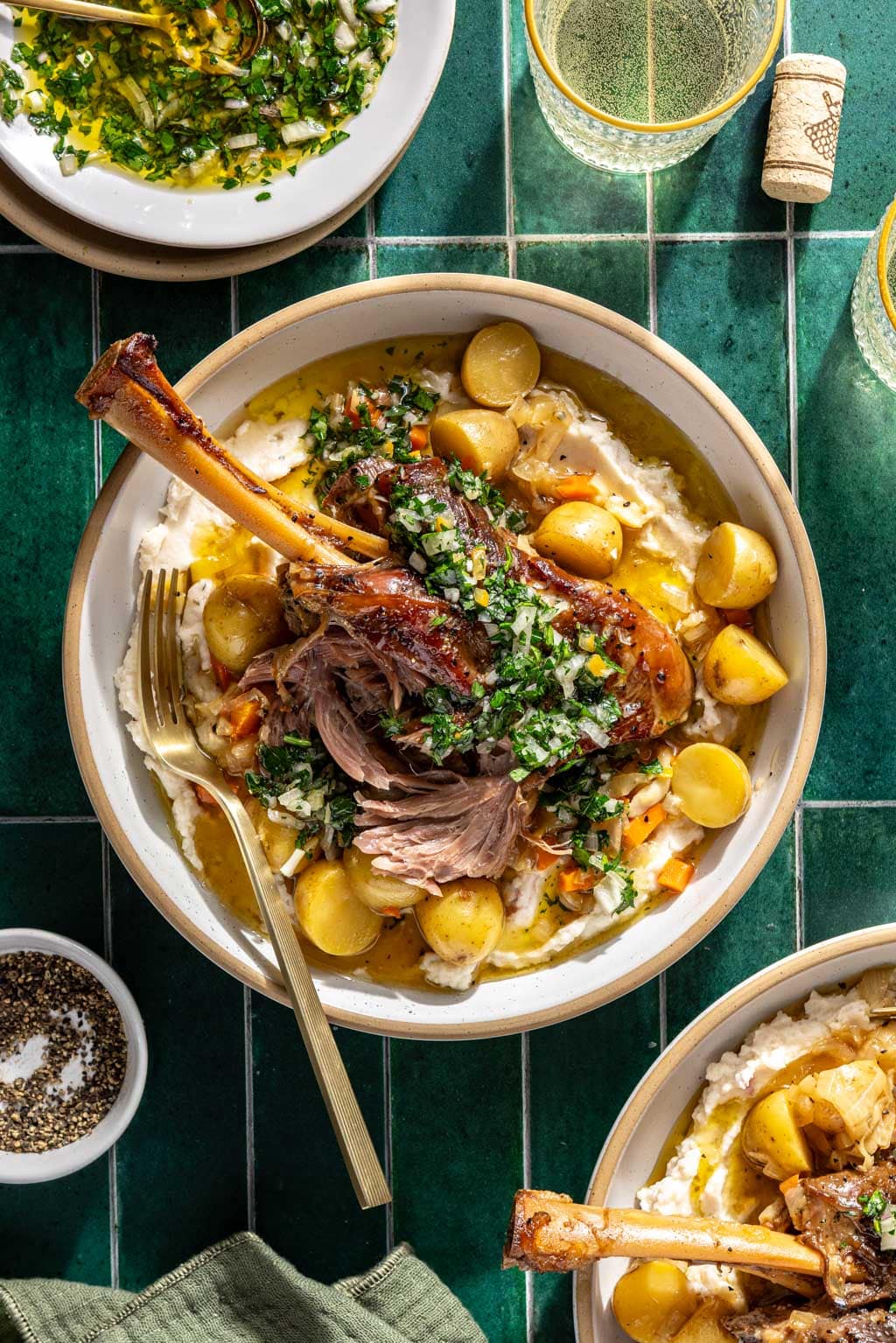 easy white wine braised lamb
