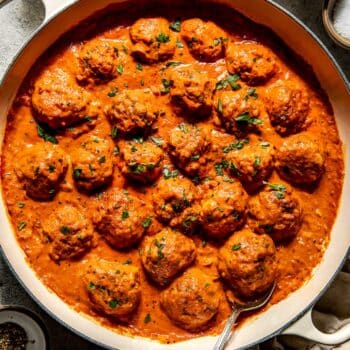 pepperoni meatballs in vodka sauce