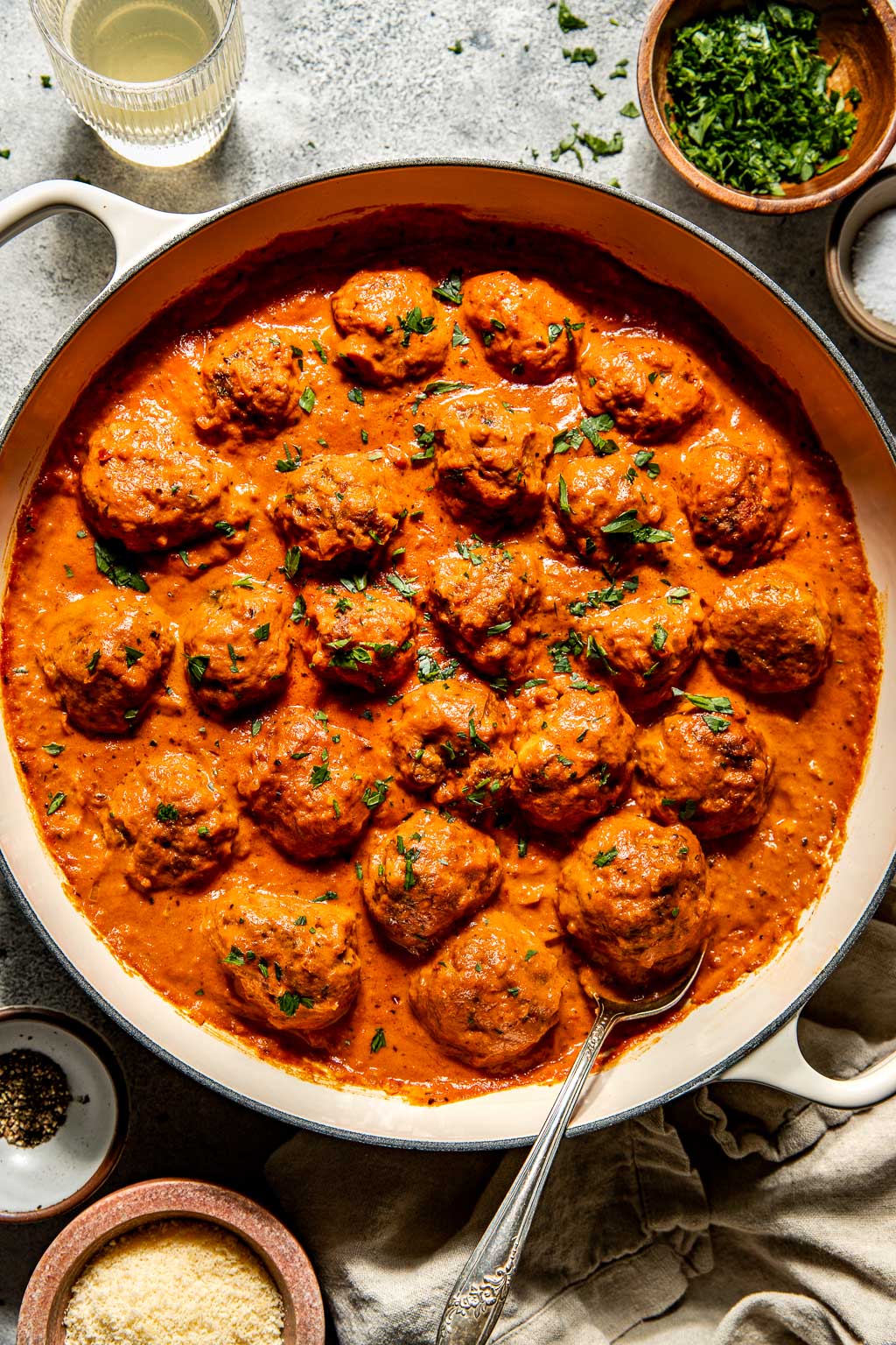 pepperoni meatballs in vodka sauce
