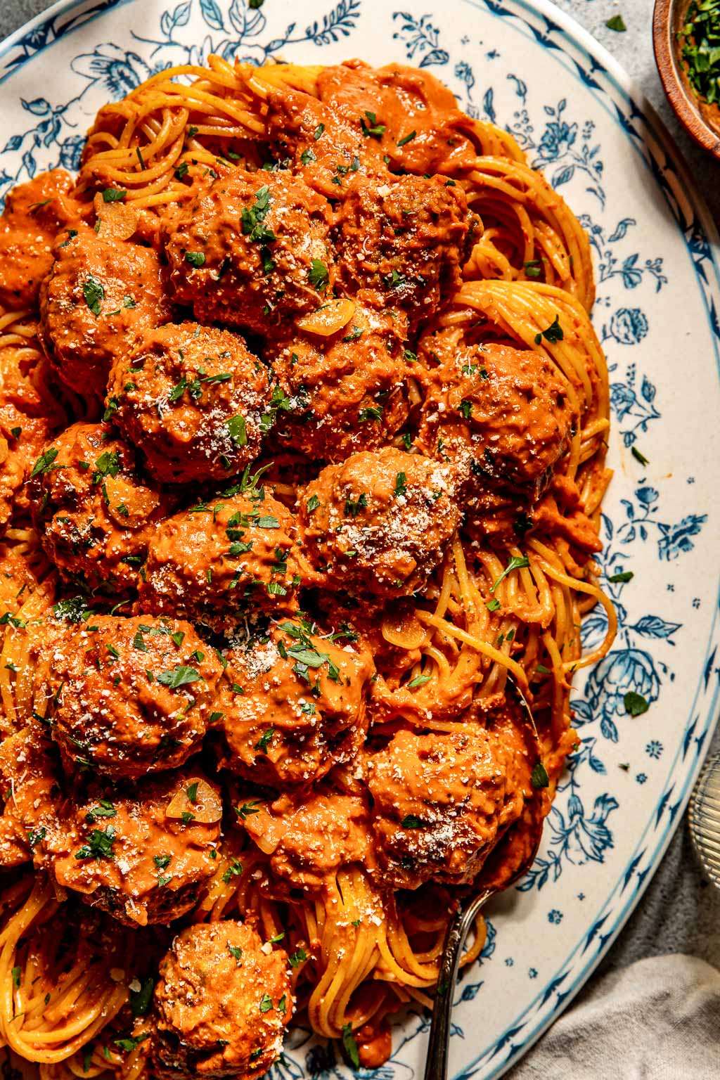 pepperoni meatballs in vodka sauce